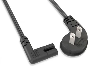 Cable SF Ultra Bajo Perfil NEMA 1-15P a Ángulo Recto C7 Potencia No Polarizada... - Imagen 1 de 5