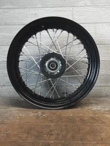 Harley FLT FXST Xl Dyna V-Factor Black 16x3 Front Wheel Rim 40 Spoke #81 - Picture 1 of 16