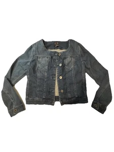 Chaqueta de Jean Suave Yest Denim Ajuste Estilo Clásico Algo Elástica US6. - Imagen 1 de 11