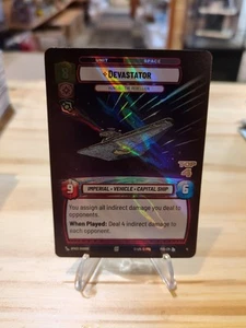 Star Wars Unlimited Jump To Lightspeed Devastator Store Showdown Top 4 Promo - Picture 1 of 2