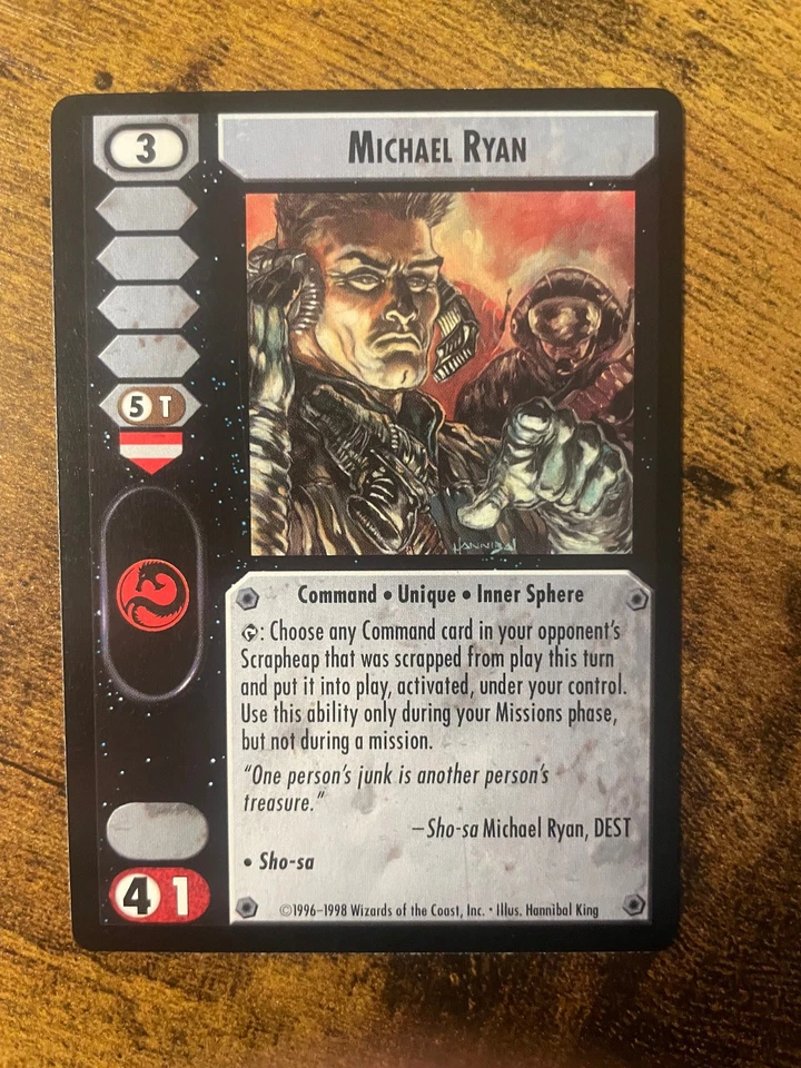 Battletech CCG TCG Card Game Rare Crusade Expansion Michael Ryan - Image 1 of 1