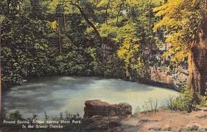 Postal MO: Round Spring State Park, Ozarks, Missouri publicada 1955 - Imagen 1 de 2