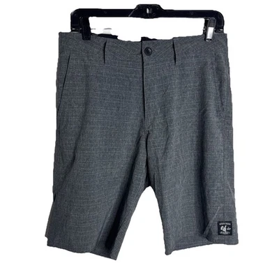 Vans Heather Gray Striped Amphibian Vanphibian Stretch Quick Dry Shorts Mens 30 - Image 1 of 4