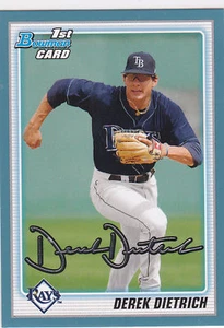 Derek Dietrich Tampa Bay 2010 Bowman Draft Blue Border - Picture 1 of 1