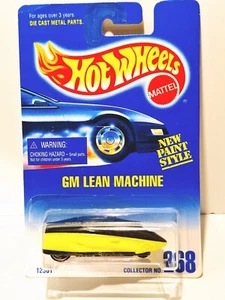 Hot Wheels GM Lean Machine Sammler Nr. 268 Neongelb und Schwarz 1/64 1991 - Bild 1 von 3