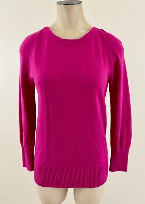 DIANE VON FURSTENBERG NOA BIS Pequeña Rosa Lana Cachemira Cremallera Trasera 3/4 Slv. Suéter Foto 1 de 4