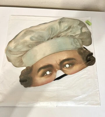 Victorian CHEF Mask Fascimile of Genuine H&P ENGLAND prop Nos paper half decor - Image 1 of 4