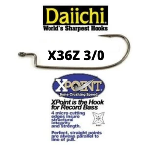 Daiichi X-POINT Bass Fishing Hooks X36Z Offset Light Wire You Pick Size - Picture 1 of 10