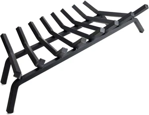 33 Inch 8 Bar Fire Grates, Heavy Duty Solid Steel Indoor Chimney Hearth Outdoor - Picture 1 of 12