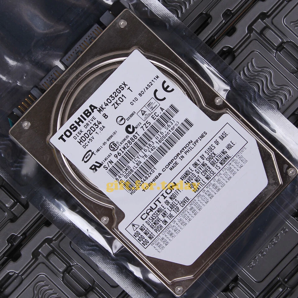 For TOSHIBA MK4032GSX 40 GB 5400 RPM SATA 2.5" Internal Hard Drive HDD - Image 1 of 1