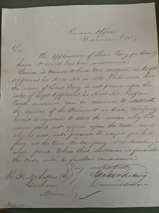 1812 US Pension Office War of 1812 Capt Appleton ME MA militia Silas Berry - Picture 1 of 1