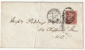 1867 TOO-LATE LONDON 78 DUPLEX 1d PL 78 DEBENHAM TEWSON & FARMER ESTATE AGENTS - Picture 1 of 2