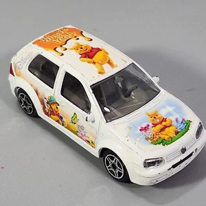 Burago Disney Winnie Pooh White 1998 Volkswagen GOLF Diecast 1:43 Scale Toy Car - Picture 1 of 15