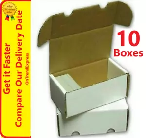 10 x 400 Count Cardboard Trading Cards Storage Box Yugioh Pokemon MTG Sports AFL - Picture 1 of 7