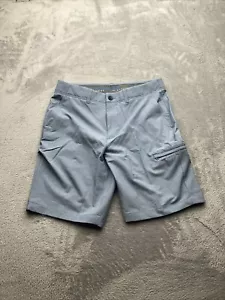 Haggar Mens 32 The Active Series Stretch Performance Utility Short Heather Blue - Picture 1 of 9