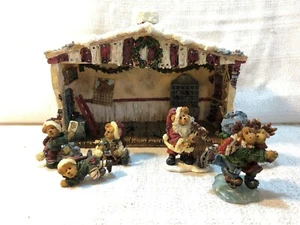 Juego de 7 piezas de estatuilla Boyds Bears Bears Bears Paantas Toy Factory Christmas Pac Workshop - Imagen 1 de 8