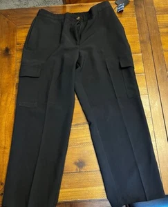 NUEVO CON ETIQUETAS Belle Vere Cintura Elástica Negro Pierna Ancha Vestido Pantalones Carga Talla 14 - Imagen 1 de 4