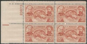 Plate Block of 4 stamps - Scott 964 - 3 cent - Oregon Territory - 1948 - MNH - Picture 1 of 1