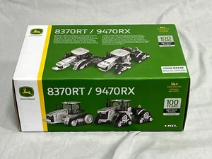 John Deere 8370RT & 9470RX 4WD Tractor Silver 100 y 1:64 SET NIB SPECIAL EDITION - Picture 1 of 8