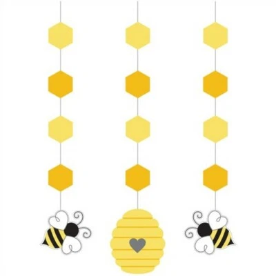 Paquete de 3 adornos para baby shower abejorro bebé recorte colgante 22,5" abeja Foto 1 de 2