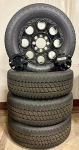 Ford F250 Super Duty 20" Black OEM Wheels Bridgestone A/T Tires New Takeoff - Picture 1 of 11