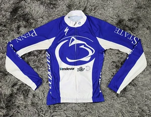Primal Cycling Jersey Men's Small Blue White Penn State Mock Neck Full-Zip Flaws - Picture 1 of 20