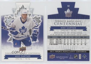 2017 Upper Deck Toronto Maple Leafs Centennial Blue Die-Cut Mike Gartner #92 HOF