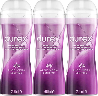 Lubrificante Aloe Durex Gel Play MASSAGE 3 Lubrificanti intimi massaggio 200 ml