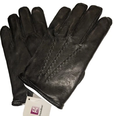 GRANDOE Men's Genuine Leather Hometown Gloves Black, Medium,  New. - Image 1 of 3