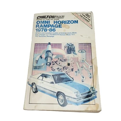 Chilton Book Company, Dodge Omni Horizon Rampage, Repair & Tune-Up Guide 1978-86 - Image 1 of 4