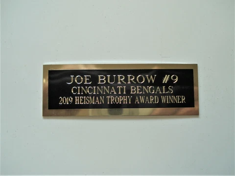 Joe Burrow Football Card Cincinnati Bengals Card Plaque Nameplate 1" X 3" Cover