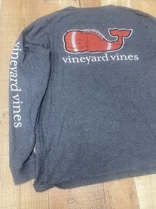 Vineyard Vines Hemd Herren mittelgrau Langarm Fronttasche Rundhals klassisch - Bild 1 von 6