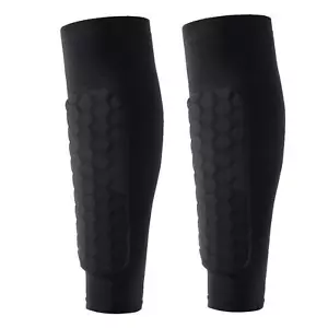 Soccer Shin Guard Calf Compression Sleeve Honeycomb Pads Breathable Leg Guard - Picture 1 of 14