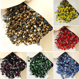Strass Hotfix Kryształy Flatback Rękodzieło Szklane kamienie Hot Fix Rhinestones Nail Art - Zdjęcie 1 z 40