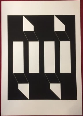 Siebdruck auf dünnem Karton von Imre Kocsis, ohne Titel, ungerahmt, 3/30 - Bild 1 von 4