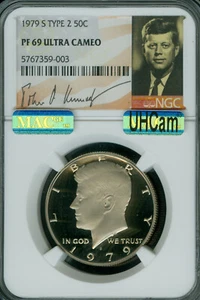1979 S TYPE 2 KENNEDY HALF DOLLAR NGC PF69 UCAM MAC UHcam MAC SPOTLESS . - Picture 1 of 2