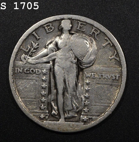 1919-S Standing Liberty Quarter "F/VF" *Free S/H After 1st Item* Cover