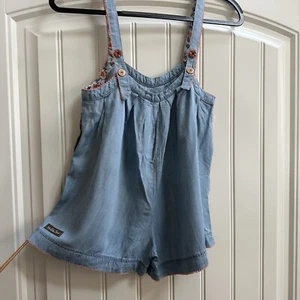 Matilda Jane Chambray Short Romper With Pockets Girl Size 10 - Picture 1 of 6