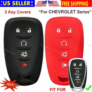 2pcs 5B Silicone Case Protector Holder Chevy Fob Cover for Chevrolet Smart Key - Picture 1 of 5