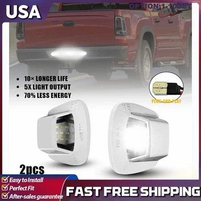 Luz de matrícula LED transparente lámpara de etiqueta trasera para Mitsubishi Raider 2006-09 2-20X Foto 1 de 4