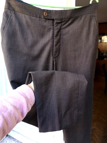 PRADA Armani Collezioni Pantalone Lana Marrone W 34 Pantalone Uomo Fine Design