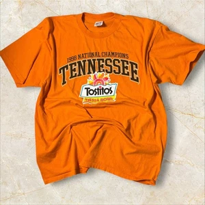 Vintage 1998 Tennessee Fiesta Bowl T Shirt Men 2XL National Champions Orange V01 - Picture 1 of 3