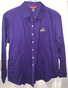 ECU East Carolina Pirates Damen Langarm Button Down Shirt Größe XL (16-18) - Bild 1 von 5