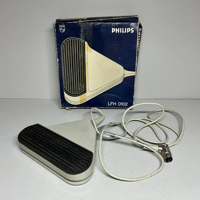 Pedal de controle de pé transcritor vintage Philips LFH 0102 feito na Áustria NÃO TESTADO - Imagem 1 de 4