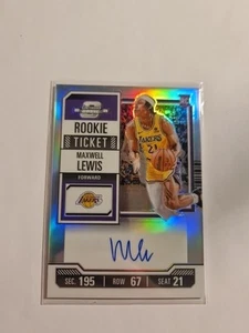 MAXWELL LEWIS AUTO PANINI PRIZM RC TICKET NBA CONTENDERS OPTIC 2024 #104 ROOKIE - Bild 1 von 2