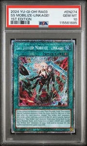2024 Yu-Gi-Oh Sky Striker Mobilize-Linkage RA03-EN274 Platinum PSA 10 (Aug 25) - Picture 1 of 2