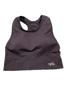 Reggiseno sportivo donna Ryka scollo a scoop racerback marrone taglia small imbottiture rimovibili - Foto 1 di 7