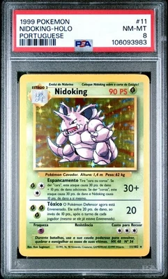 1999 Pokemon Portuguese Base Set Nidoking Holo #11 PSA 8 NM-MT - Image 1 of 2