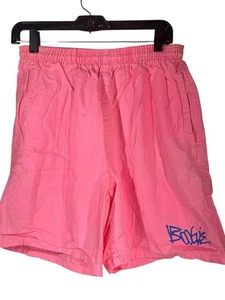 Vintage Morey Boogie Shorts Neon Pink Size Large Made In USA 80’s 90’s - Picture 1 of 5