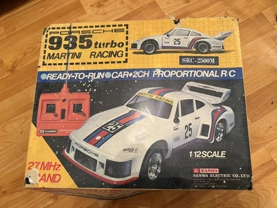  Sanwa Porsche 935 Turbo Martini 1/12 vintage RC CAR  1970s - image 1 of 4